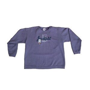 Top Threads Embroidered Slot Gambling Jackpot Indigo Sweatshirt Size Men XL USA